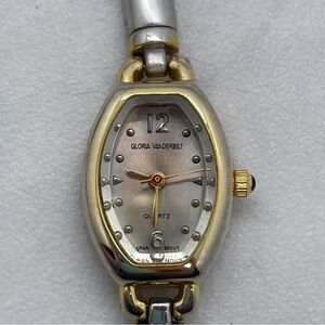 Gloria Vanderbilt Silver Tone and Gold Tone Women's Watch Untested